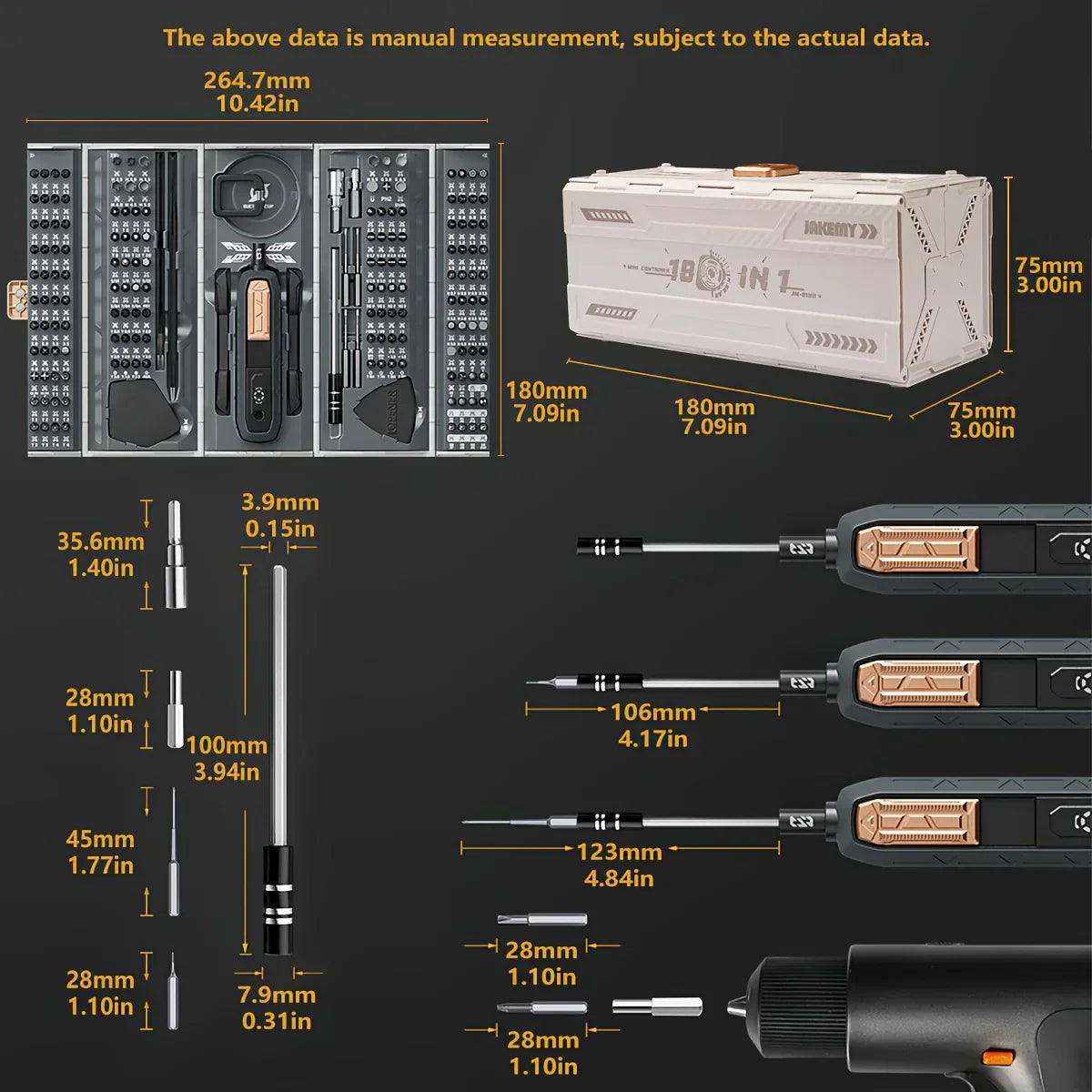 Saker 180 In 1 Precision Screwdriver Set