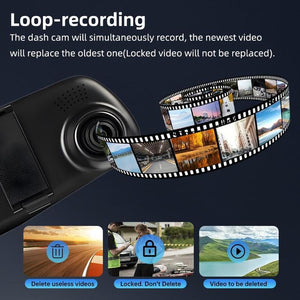 Front and Rear Dual Recording HD Night Vision Dash Cam