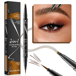 Forked Dual-ended Liquid Eyebrow Pencil