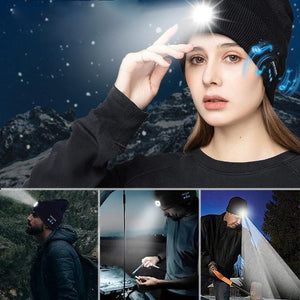 LED Bluetooth Beanie with Detachable Speakers