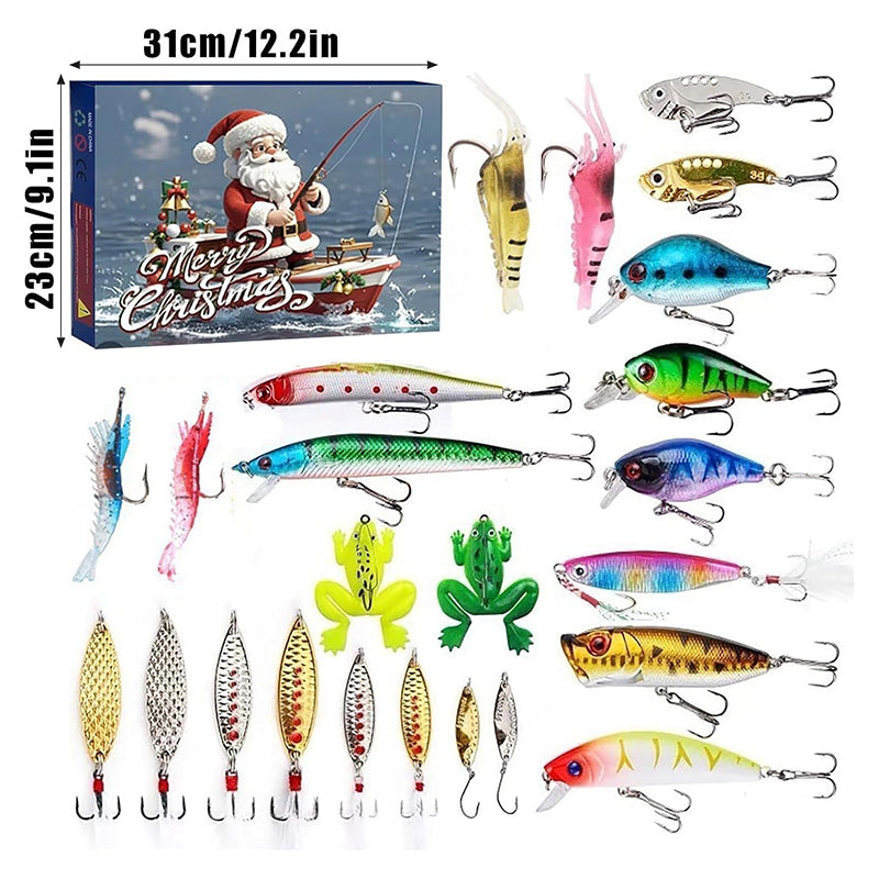 24 Days Christmas Countdown Fish Tackle Set