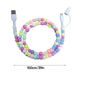 Creative Beaded 2-in-1 Data Cable