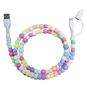 Creative Beaded 2-in-1 Data Cable