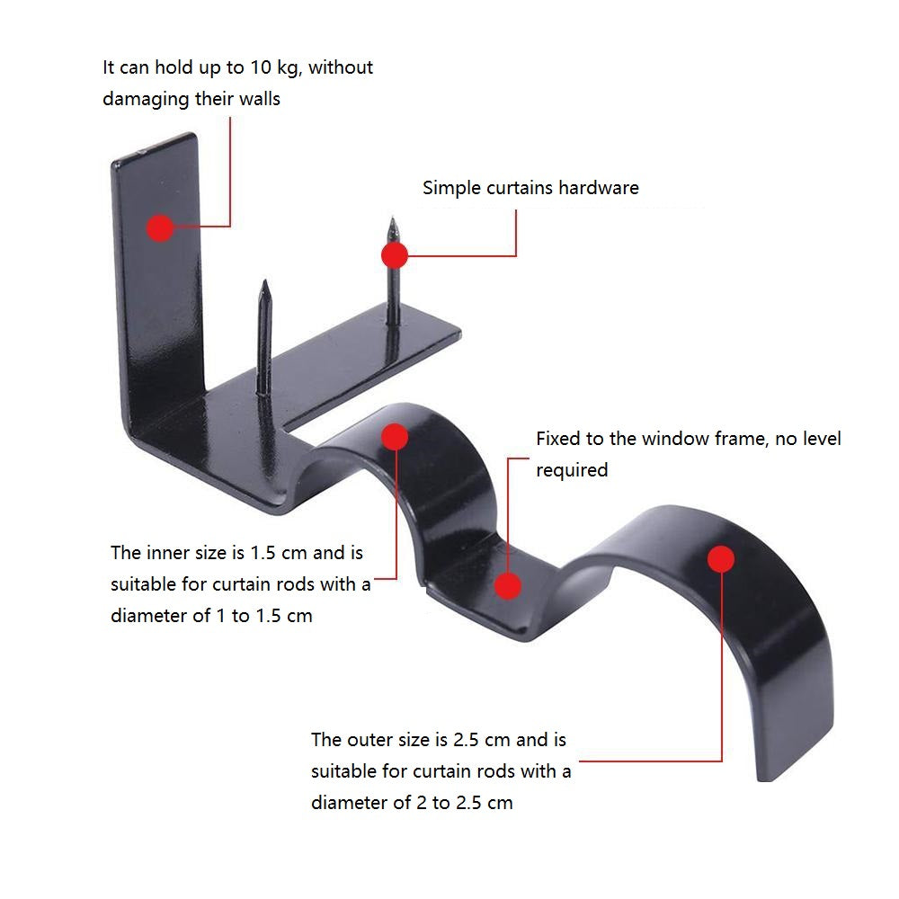 Curtain Rod Brackets (2 pcs)