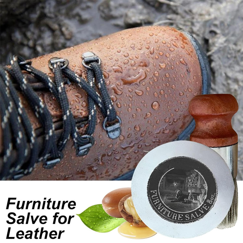 Leather Furniture Salve & Brush Set