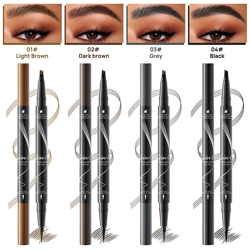 Forked Dual-ended Liquid Eyebrow Pencil