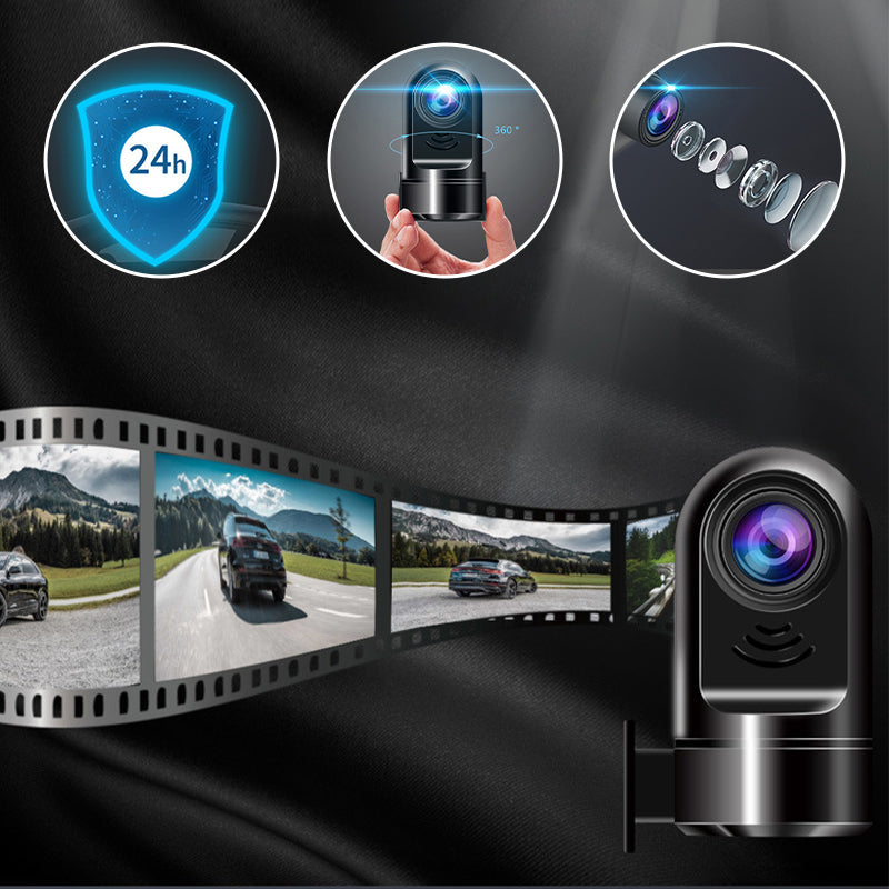 1080P HD 360° Rotating Mini ADAS Dashcam