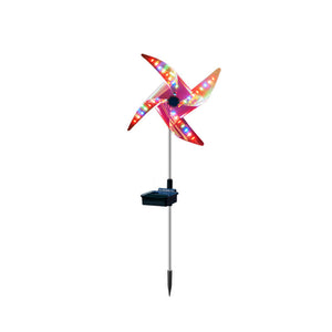 Waterproof Solar Garden Windmill Light