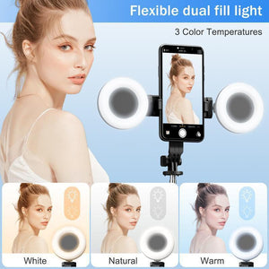 New 6 in 1 Selfie Stick With Fill Light