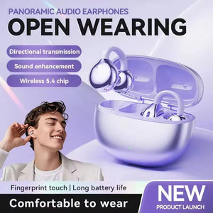 AI Translation Open Ear Clip Bluetooth Headphone