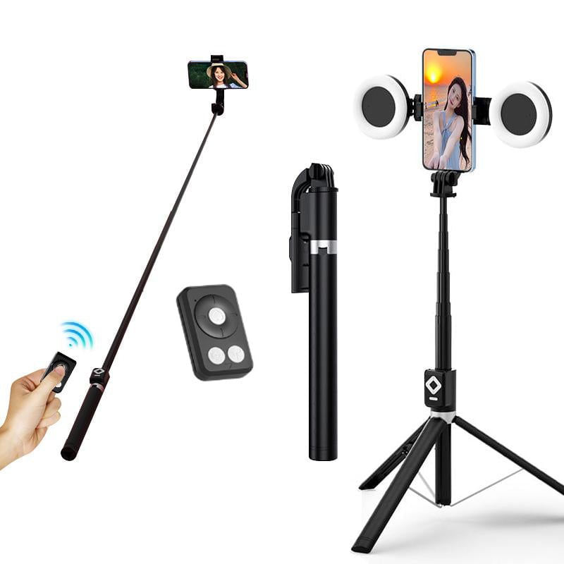 New 6 in 1 Selfie Stick With Fill Light