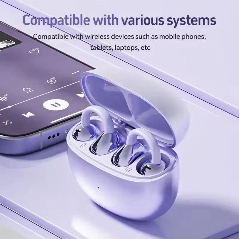 AI Translation Open Ear Clip Bluetooth Headphone