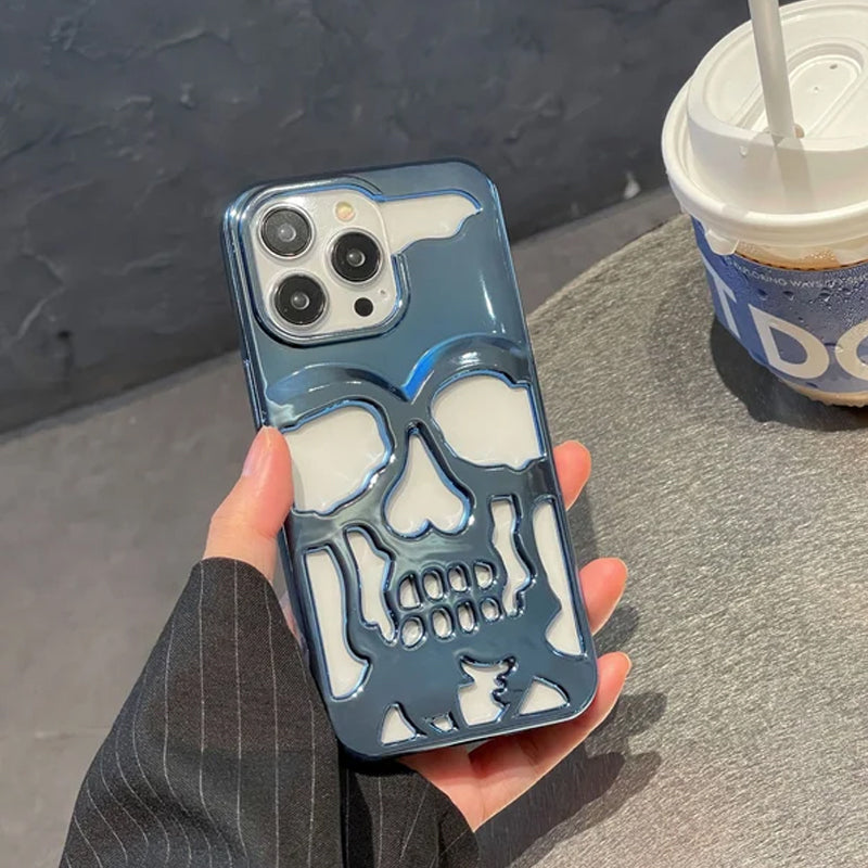 Plated Skull Case Cover For iPhone