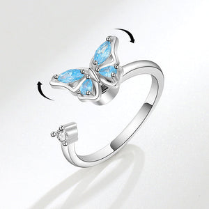 Butterfly Spinning Open Ring