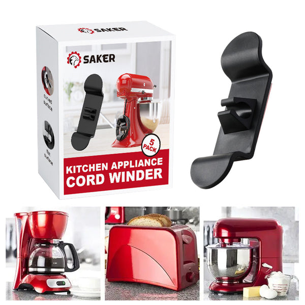 Saker Kitchen Appliance Cord Winder - Upgraded Cord Organizer Appliances -  Wire/Cable Wrapper Stick on Home Kitchen Small Appliances - Mixer, Blender