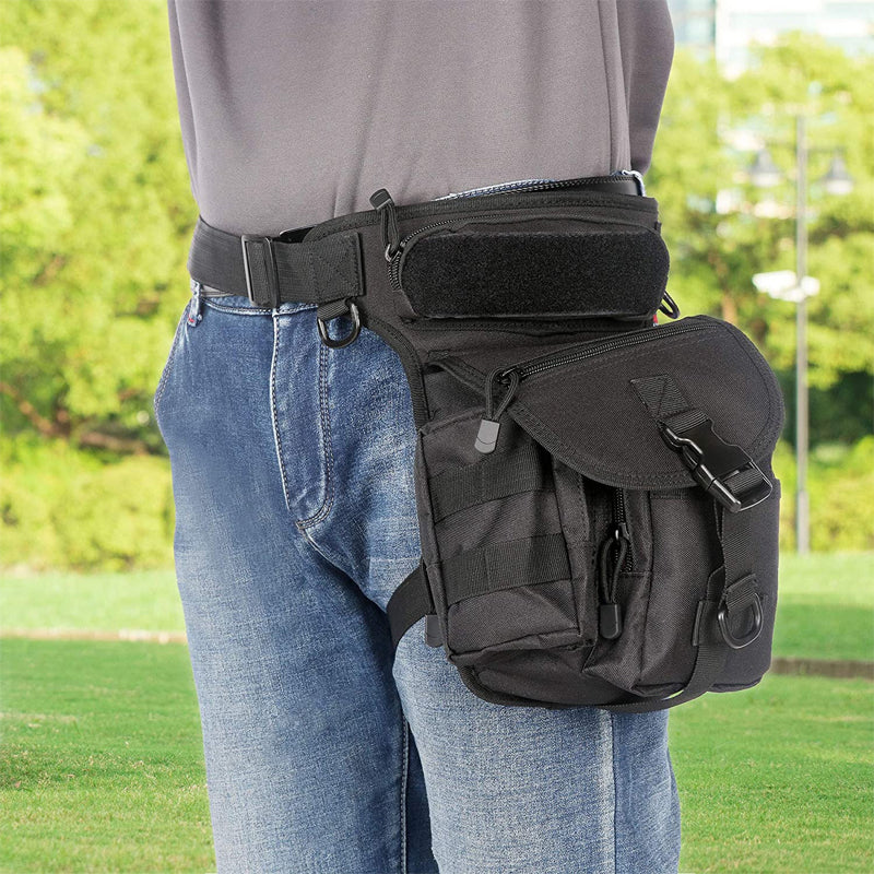 Nylon Waterproof Men Tactical Waist Pack Leg Travel Belt Bag