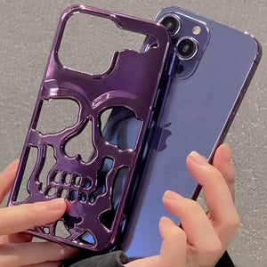 Plated Skull Case Cover For iPhone