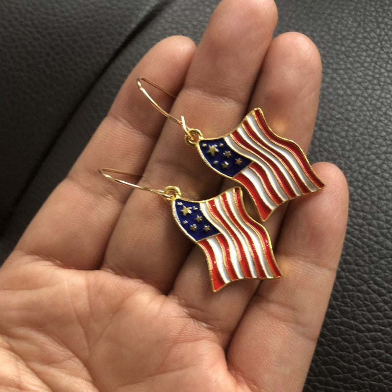 Adorable American Flag Earrings