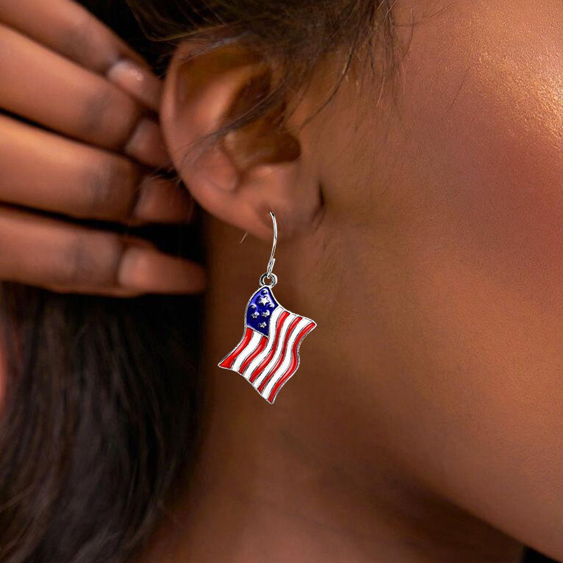 Adorable American Flag Earrings