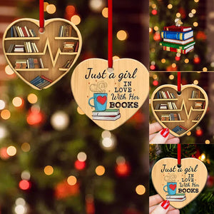 Book Lovers Heart Ornament