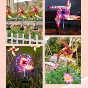 Waterproof Solar Garden Windmill Light