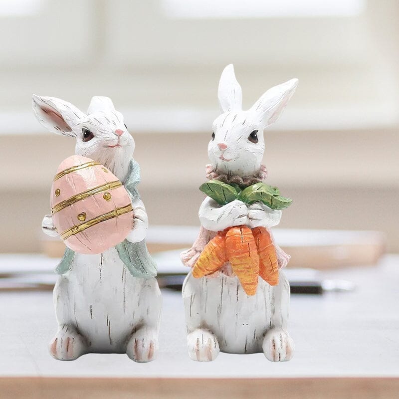 Handmade Easter Rabbit Figurines