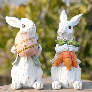 Handmade Easter Rabbit Figurines