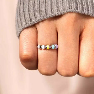 Titanium Steel Enamel Fingertip Ring