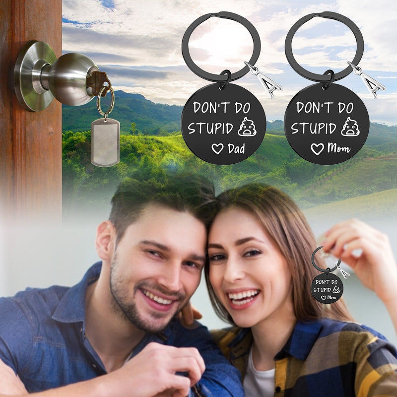 Don't Do Stupid Things Personalized Keychain