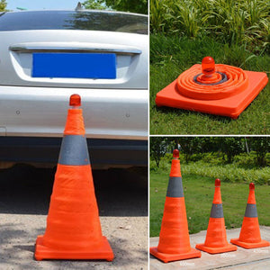 Foldable Traffic Reflecting Safety Cone