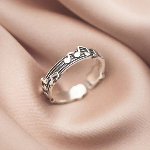 Music Note Ring Music Adjustable Couple's Ring