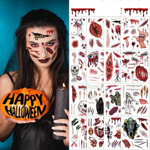 Halloween Prank Makeup Temporary Tattoo