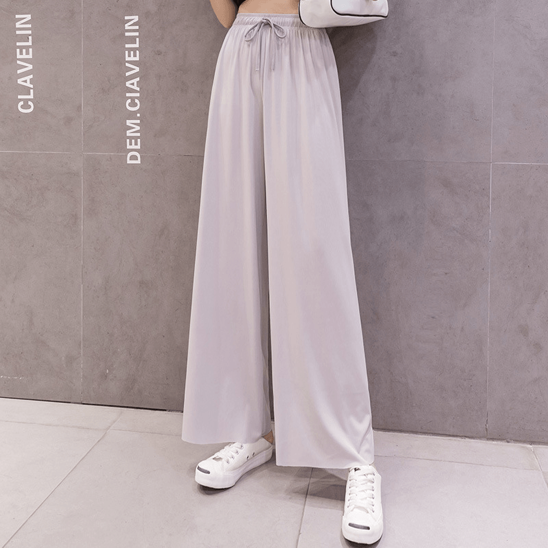 Ice Silk Wide Leg Women's Pants