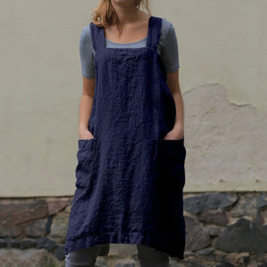 Women's Cotton and Linen Loose Apron