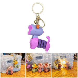 Cartoon Animal Mini Desk Lamp Keychain