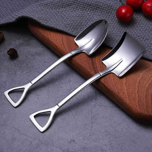 Creative Dessert Ice Cream 304 Stainless Steel Spade Spoon