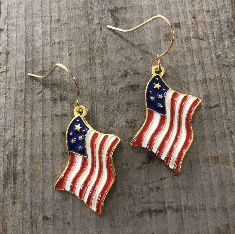 Adorable American Flag Earrings