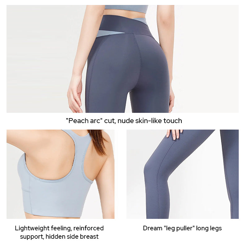 Color-coded High-waisted Belly Yoga Clothing