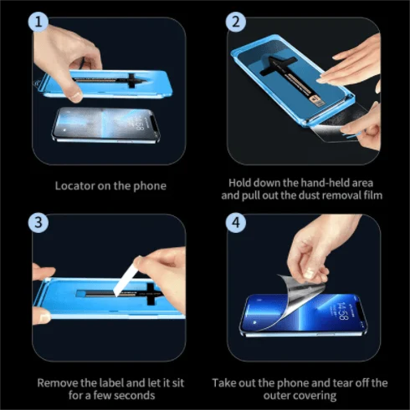 Anti-Spy Screen Protector With Auto Alignment Kit For iPhone