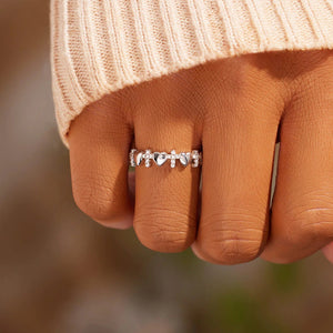 Inspirational Pray Cross Heart Ring