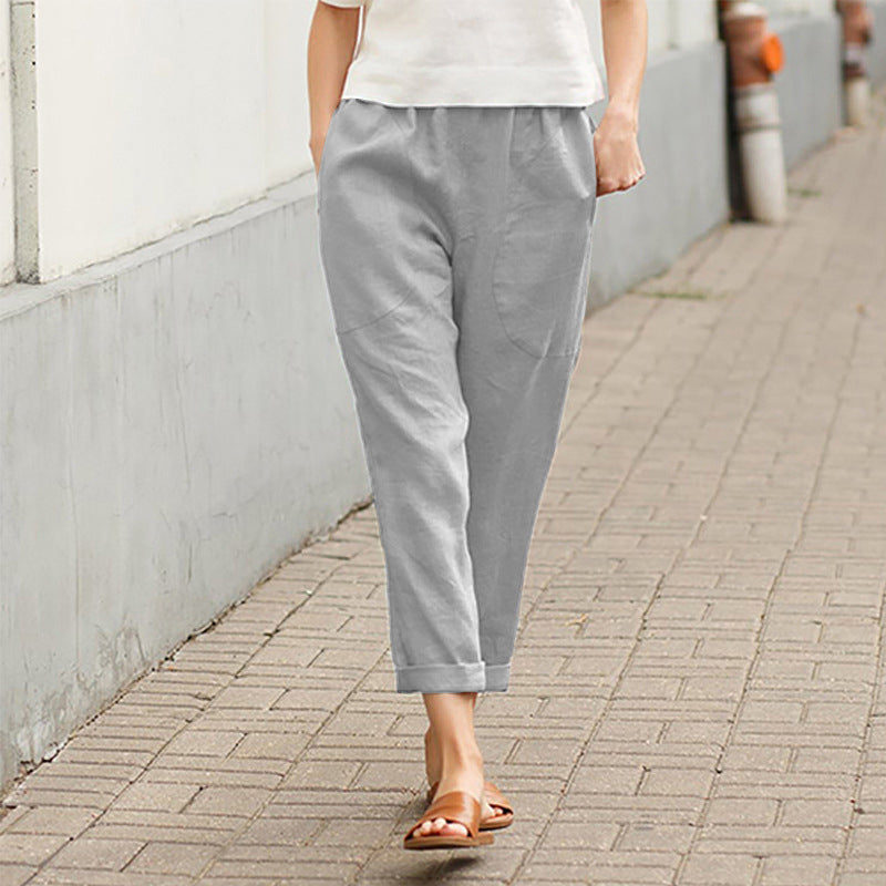 Linen-cotton Women's Loose Pants