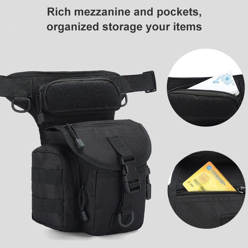 Nylon Waterproof Men Tactical Waist Pack Leg Travel Belt Bag