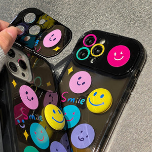 Smiley Mirror Holder Case For iphone