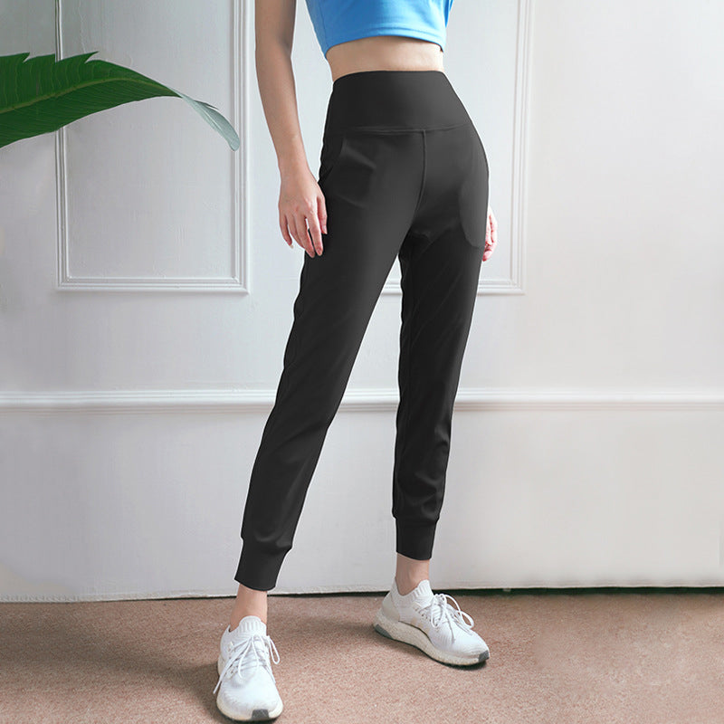 High-Rise Slim Cropped Jogger Pants