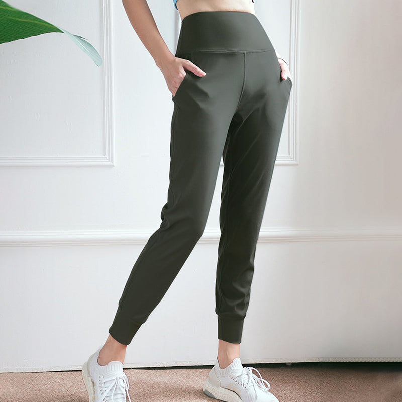 High-Rise Slim Cropped Jogger Pants