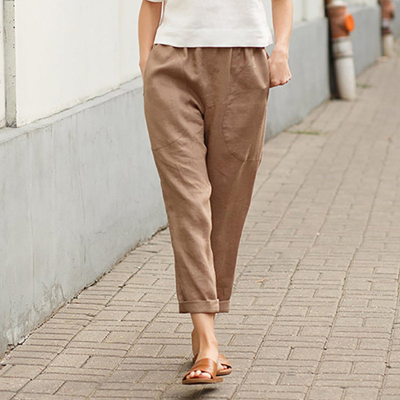 Linen-cotton Women's Loose Pants