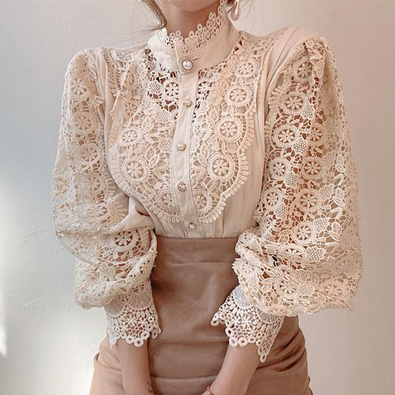 Elegant Lace Cutout Top