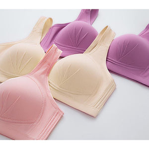 Plus Size Front Closure Elastic Push Up Comfort Bra