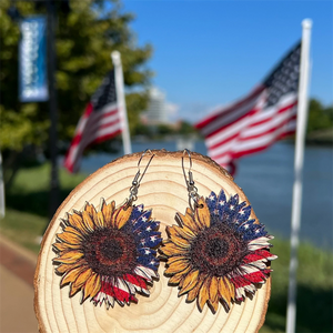 Sunflower Flag Earrings