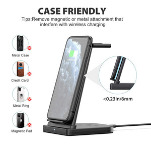 3 in 1 Wireless Charging Station Suitable for iPhone